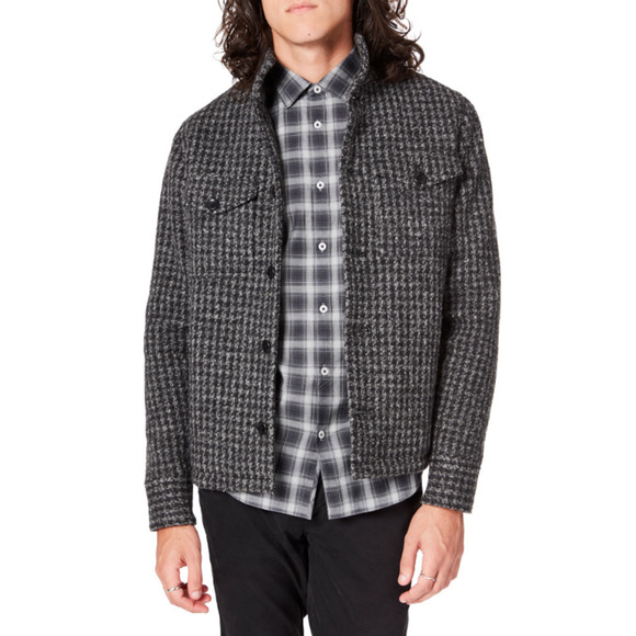 Good Man Brand Shoreditch Slim Fit Wool Shirt Jacket in Grey Size X-Large NEW